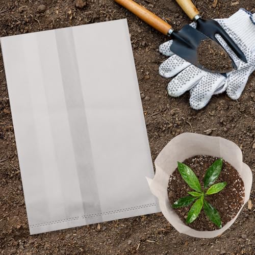 Fabric Grow Bags - 15x18.9 inches Breathable Seed Starter Plant Grow Bags for Seedling Pots, Nursery Pots for Plants, 40pcs - color: White, size: 15"x18.9"/Pack of 40