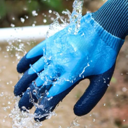 Gardening Gloves, Thorn Proof Work Gloves with Rubber Palm, Water Resistant Safety Gloves for Yard Work, Rose Pruning & Planting, Durable & Breathable, 1 Pair