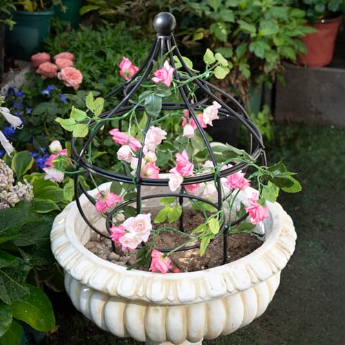 Metal Garden Obelisk Trellis - 12"x18" Support for Climbing Plants - size: 18" x 12"