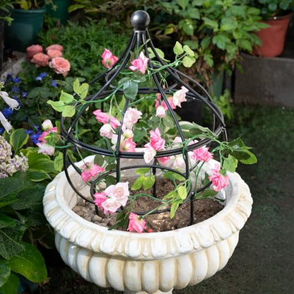Metal Garden Obelisk Trellis - 12"x18" Support for Climbing Plants - size: 18" x 12"