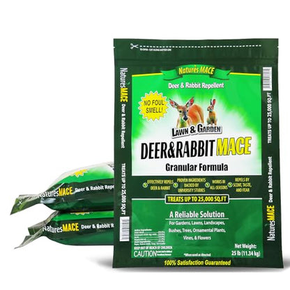 Nature's MACE Deer & Rabbit Repellent 75 lb Granules - size: 75 Pound (Pack of 1)