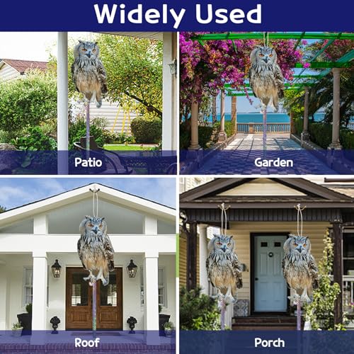 2PCS Flat Fake Owl to Keep Pigeon Away from Balcony