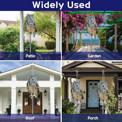 2PCS Flat Fake Owl to Keep Pigeon Away from Balcony