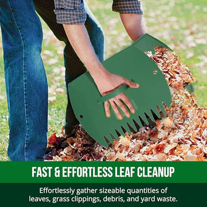 GardenHOME Leaf Picker Upper, Leaf Scoops Hand Rakes, Leaf Grabber Claws - style: green