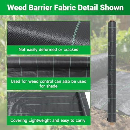 Weed Barrier Fabric Planting Cover - 3 x 100 FT Heavy Duty Landscape Fabric Ground Cover Block for Outdoor Planting - size: 3 x 100 FT