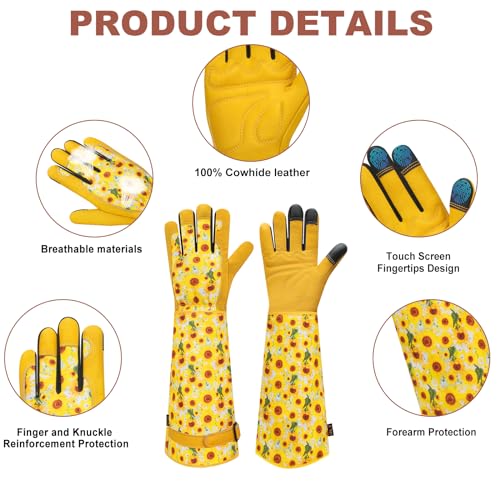 DLY Garden Gloves for Women,Gardening Gloves,Garden Gift for Lady,Yellow,M - color: Yellow, size: Medium