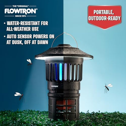 Flowtron 2-in-1 UV Mosquito Trap & LED Lantern, 21000 Sq Ft, Rechargeable