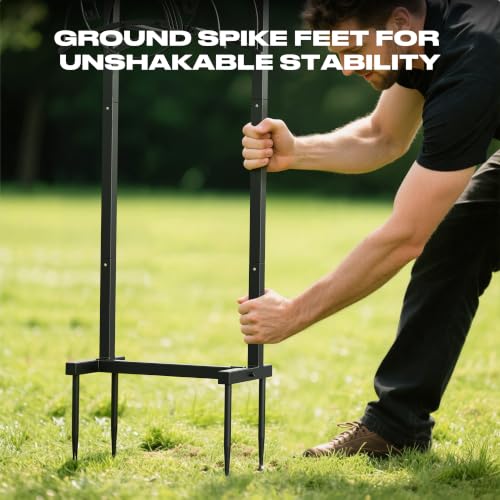 FLORA GUARD Garden Hose Holder Stand, Heavy Duty Freestanding Hose Rack - color: Matte Black