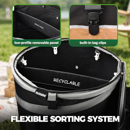 RVGUARD Pop-Up Trash Bin, Black Trash Can, 2 Pack - color: BLACK 2 PACK