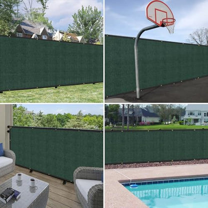 WINDSCREEN4LESS 6' x 3' Privacy Fence Screen in Green W/ Brass Grommet 85% Blockage Windscreen Outdoor Mesh Fencing Cover Netting 150GSM Fabric - Custom Size - color: Green, size: 6' x 3'