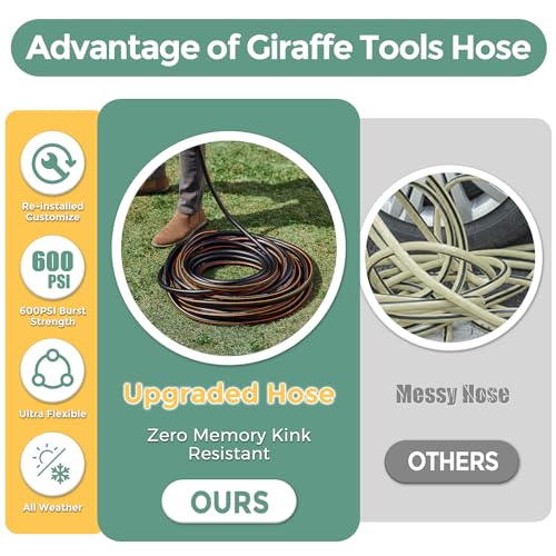 Giraffe Tools Leader Hose 5/8", 5ft Short Garden Hose - size: 5FT Double Females
