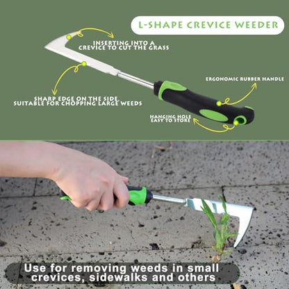 Weed Puller Tool 3pcs, 2026 New Portable Weeder Tool, Weeding Tool with Stainless Steel, Garden Tools for Plant & Weeding, Crack Weeder Tool, Weed Remover Tool for Farm & Backyard