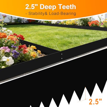 20ft. 40" L × 8" H Metal Landscape Edging, 6 Pack Garden Border - size: 8 Inch