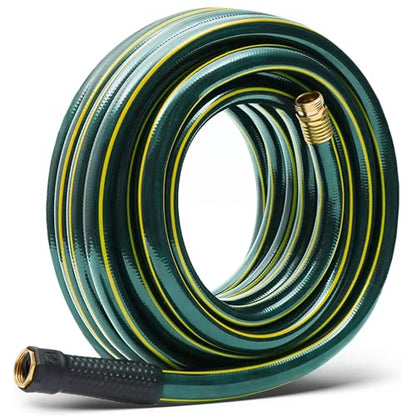 25ft Heavy Duty 3/4" Garden Hose, Solution4Patio, Male to Female Fittings - color: Green/Yellow, size: 3/4 in. x 25 ft.