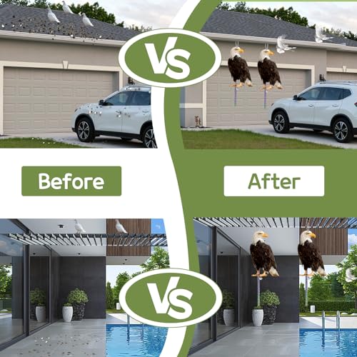 Flat Fake Owls to Keep Pigeon Away from Balcony, 4PCS - color: Black Hawk 4PCS