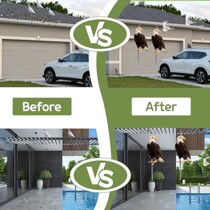 Flat Fake Owls to Keep Pigeon Away from Balcony, 4PCS - color: Black Hawk 4PCS