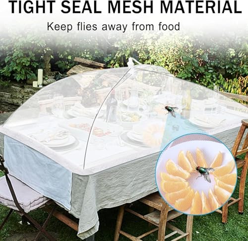 JULBEAR 2Pcs 40x24 Extra Large Mesh Food Cover Tent for Outside - size: 40"x24"