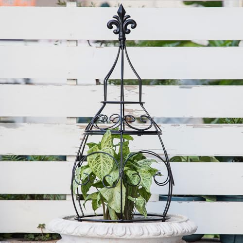 29-Inch Garden Trellis Obelisk – Durable Metal Support for Plants - size: 29" x 11"