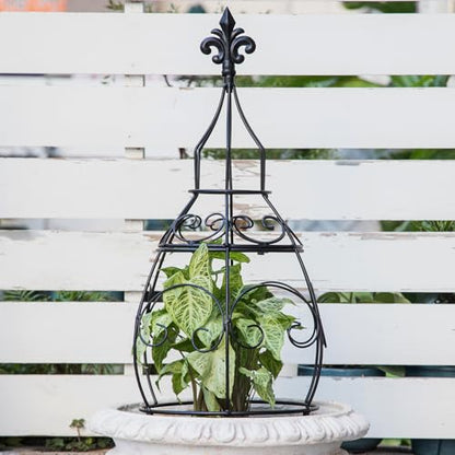 29-Inch Garden Trellis Obelisk – Durable Metal Support for Plants - size: 29" x 11"