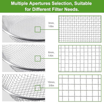 Soil Sieve Garden Sieve, 2PCS Sand Rock Sifter, Soil Sieve Compost Potting Sieve, Soil Sifter Sifting Tool(1/4in, 3/8in) - style: 2PCS(1/4in,3/8in)