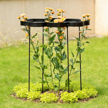 25" Peony Cages and Supports Elegant Modern Flower Support Stakes - color: Black