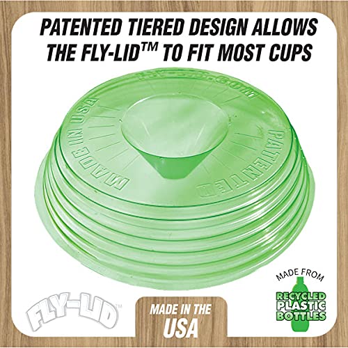 Billy-Bob, Fly Lid (10 Pack) - Turn Almost Any Disposable Cup into a Fly Trap. Indoor and Outdoor use.
