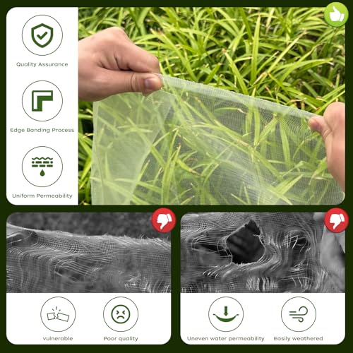 Garden Netting, 10'x20' Fine Mesh Net, Guard Veggies, Fruits & Flowers - size: 10'x20'
