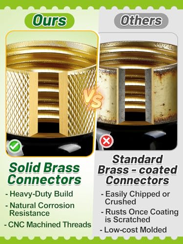 3ft Female to Female Short Garden Hose with Brass Fittings - size: 3ft