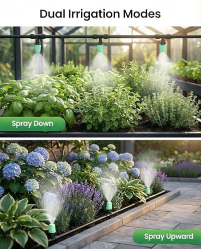 Drip Irrigation System，1/4" Blank Distribution Tubing Watering Hose, DIY Micro Sprinkler Automatic Plant Waterer for Garden, Greenhouse, Raised Bed, Patio & Outdoor Plants （65FT - size: 65FT