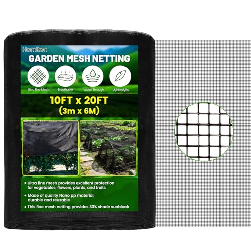 Stronger Garden Mesh Netting, 10 x 20 FT Ultra Fine Nano PP Plant Covers, Small Animals Bird Net Barrier Screen for Vegetables Plants Fruits Flowers Protection, Shading Rate 33% - size: 10 x 20 FT