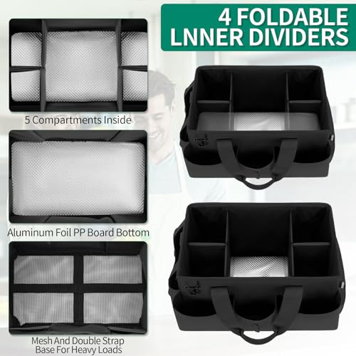 IBVIVIC Wearable Cleaning Caddy Bag, Cleaning Supplies Organizer, Black - color: Black