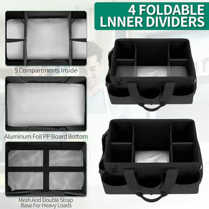 IBVIVIC Wearable Cleaning Caddy Bag, Cleaning Supplies Organizer, Black - color: Black