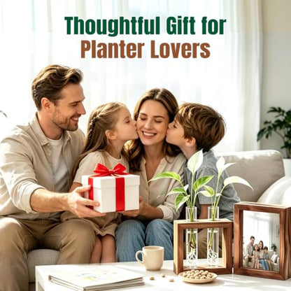 Plant Propagation Station with Wooden Picture Frame, Desktop Home Decor