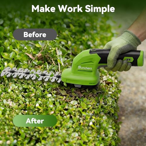 2 in 1 Hedge Trimmer Cordless, 7.2V Electric Bush Trimmer Mini Hedge Shears