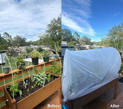 Frost Cloth Plant Freeze Protection, 5x30 Ft Floating Row Cover - size: 5x30 FT
