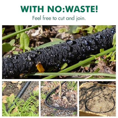 Soaker Hose Kits with Connectors and Fittings Save 70% Water, - color: 50ft Soaker hose with 25ft garden hose