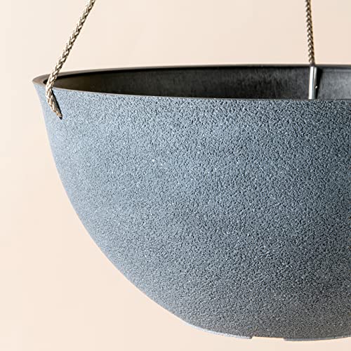 LA JOLIE MUSE Hanging Planter Baskets for Outdoor Plants, Set of 2, 13 Inch - color: Gray