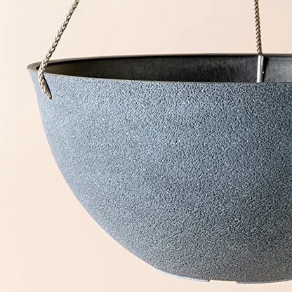 LA JOLIE MUSE Hanging Planter Baskets for Outdoor Plants, Set of 2, 13 Inch - color: Gray