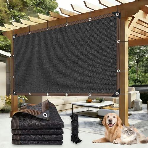 10 x 20 FT Shade Cloth for Garden Plants Greenhouse, 90% Sunblock Neting -for Outdoor Garden Lawn Plant Sun Shade Cloths for Kennel Chicken Coop Easier to Hang Net Cover - color: Black, size: 10 x 20 FT