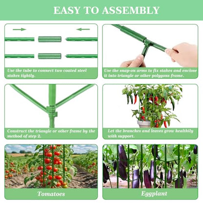 Moirsunt 66Inch Tomato Cage for Garden, 4Pack Plant Support Garden Stakes - size: 4Pack 66 Inch