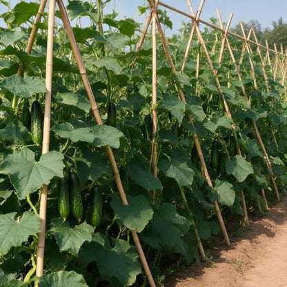 Natural Bamboo Plant Stake (Approx 8ft 10pcs 1") Sturdy Bamboo Poles, Durable Plant Bamboo Stake, Garden Climbing Plant Bracket. - size: 93in-10PCS