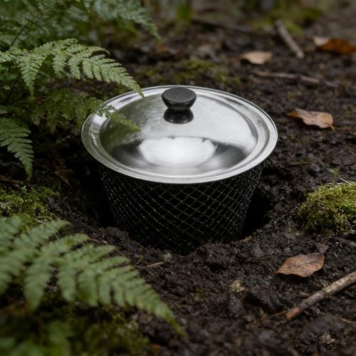 Totority Inground Worm Compost Bin 2 Pack with Lids Ventilated Compost Bins for Garden Waste Kitchen Scraps Backyard Recycling Soil Improvement Patio Use