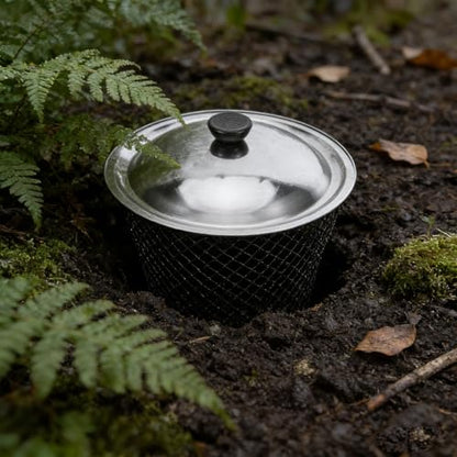 Totority Inground Worm Compost Bin 2 Pack with Lids Ventilated Compost Bins for Garden Waste Kitchen Scraps Backyard Recycling Soil Improvement Patio Use