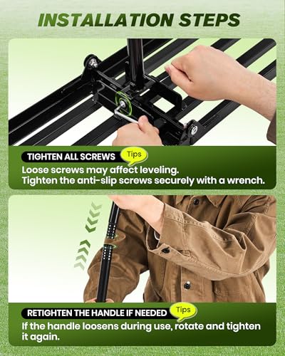 Sakerplus Lawn Leveling Rake 30 Inch, Heavy Duty Yard Leveling Rake