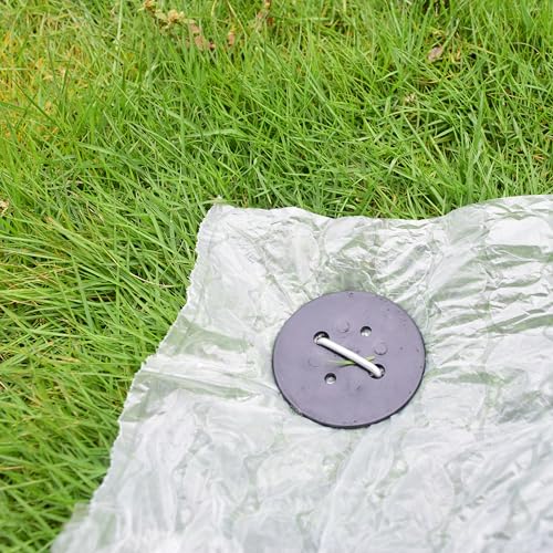 MySit 6 inch Vapor Barrier Stakes 50 Pack with Staples Gasket Caps - size: 50pcs without pick hook