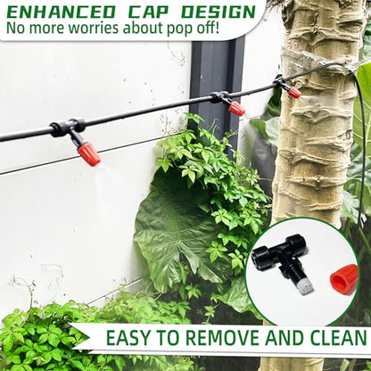 10PCS Push-to-Fit Drip Irrigation Micro Spray Emitters for 1/4 inch Irrigation Tubing, Three-Way Adjustable Atomizing Nozzle, Irrigation Dripper Sprinklers for Garden Greenhouse Agricultural - size: 10PCS Drip Irrigation Micro Spray Emitters
