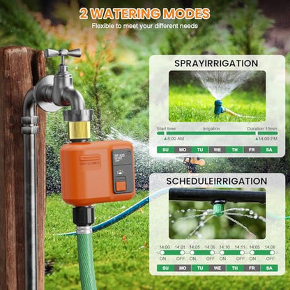 WiFi Sprinkler Timer, Smart Water Timer for Garden Hose Irrigation - size: 1 Outlet,2pcs