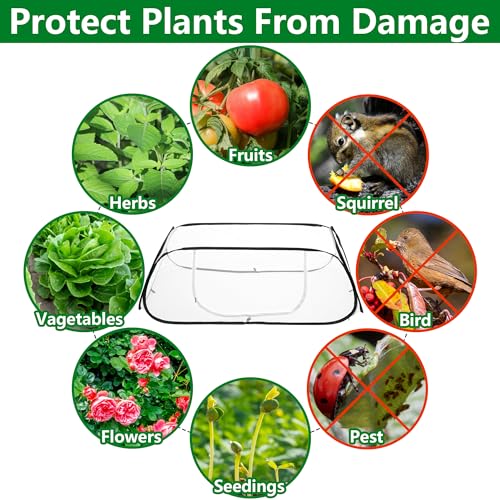 2 Pcs Pop Up Garden Rows Plant Cover,Raised Garden Beds Plants Protector - color: 2 Pcs