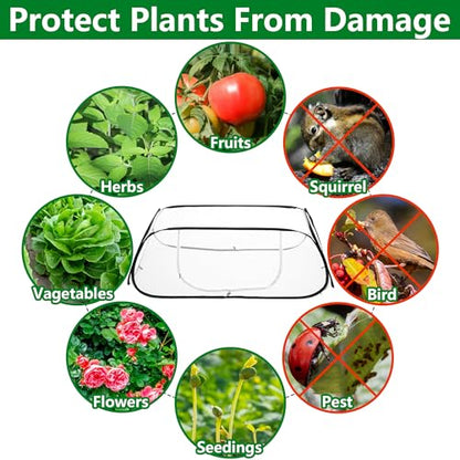 2 Pcs Pop Up Garden Rows Plant Cover,Raised Garden Beds Plants Protector - color: 2 Pcs