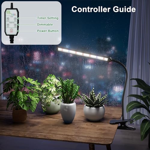 GooingTop Grow Light for Indoor Plants Growing, 6000K Full Spectrum - size: 40Watts